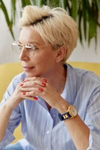 Woman over 50 in quiet reflection on brain health and family history of dementia