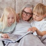 Wisdom after 50 shown in a grandmother talking with family