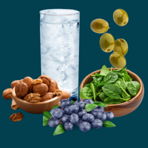 Foods and hydration supporting brain health after 50 and cognitive capacity